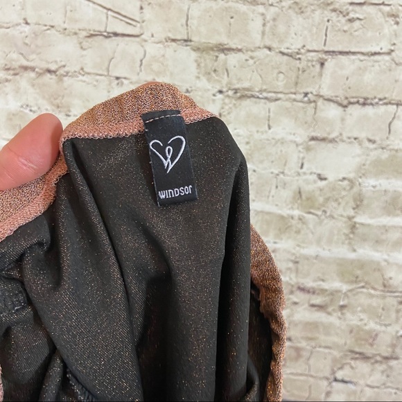 Windsor copper sparkle tube top bodysuit small - Picture 3 of 7